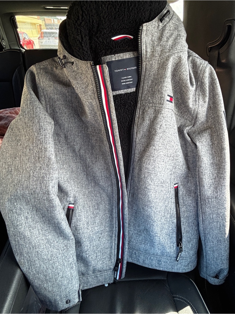 Tommy Hilfiger Men’s Heather Gray Hooded Performance Jacket